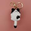 Decoration Cat Doll Keychain Hand-woven Cute Animal Pendant Cute Cat Kitten Keyring  Bag Hanging