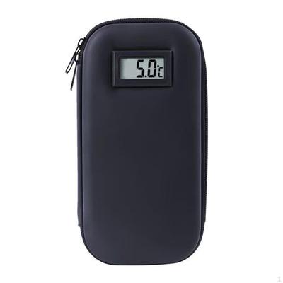 Insulin Cooler Travel Case Black Multipurpose Refrigerated Organizer