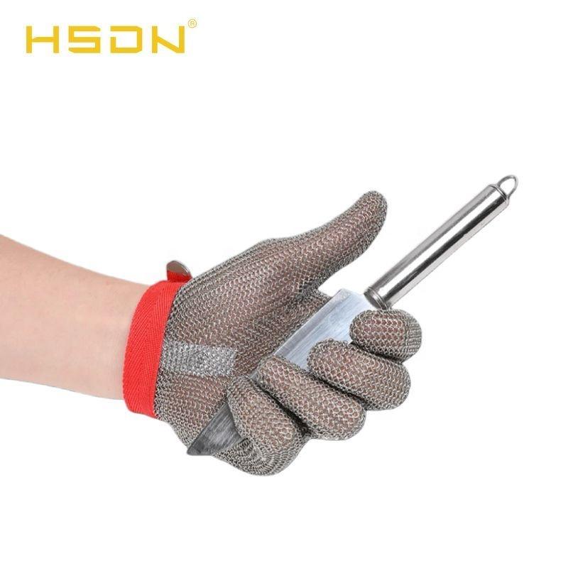 Level 5 ANSI/ISEA Cut Level 9 Stainless Steel Cut Resistant Gloves EN388 Tear Rating 4 for Butcher Food Processing Anti-Cut Hand (Gray,Xs) серый