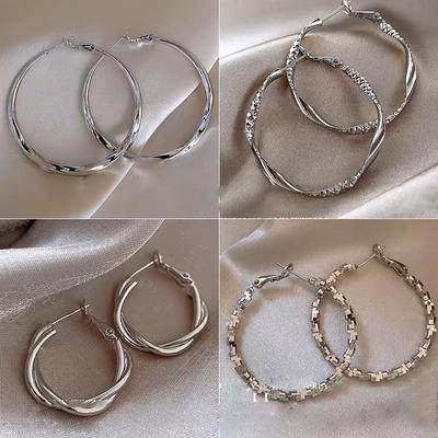 Silver High-end Earrings, Individual Cold Wind Geometry Earrings, Fashionable Light Luxury Niche Design Earrings