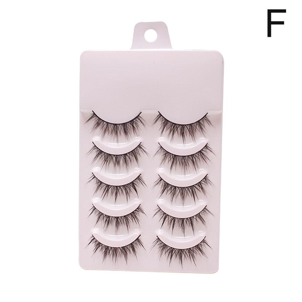 5 Paar natürliche Manga-Wimpern, weiche Wimpern, dick, falsche Make-up-Wimpern, Wimpern, täglich, Manga-Auge