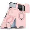 Magnetic Metal Ring Stand Armor Case For Xiaomi 17T Pro Global Slide Push Window Lens Protection TPU Frame Plastic Phone Cover
