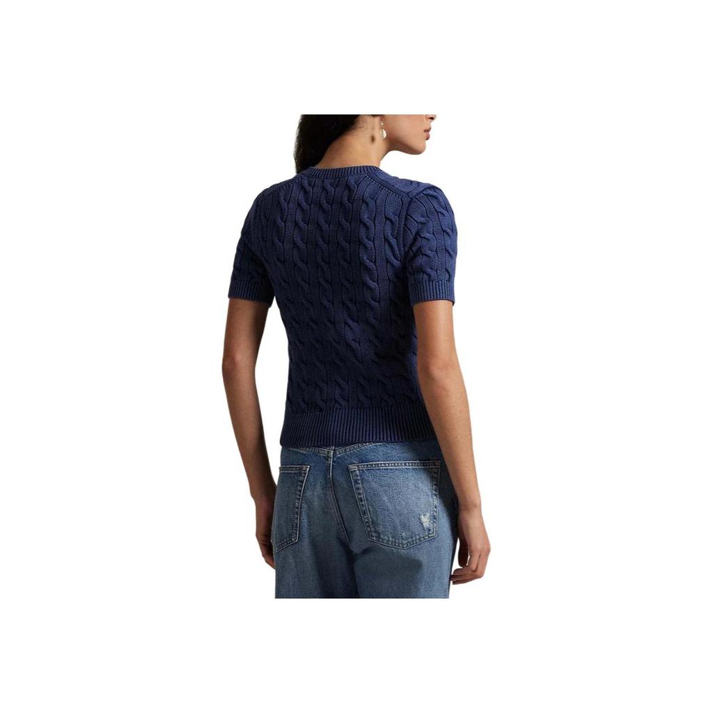 Polo Ralph Lauren Solid Color Crew Neck Short Sleeve Knit Top Women Tops 211965756-001