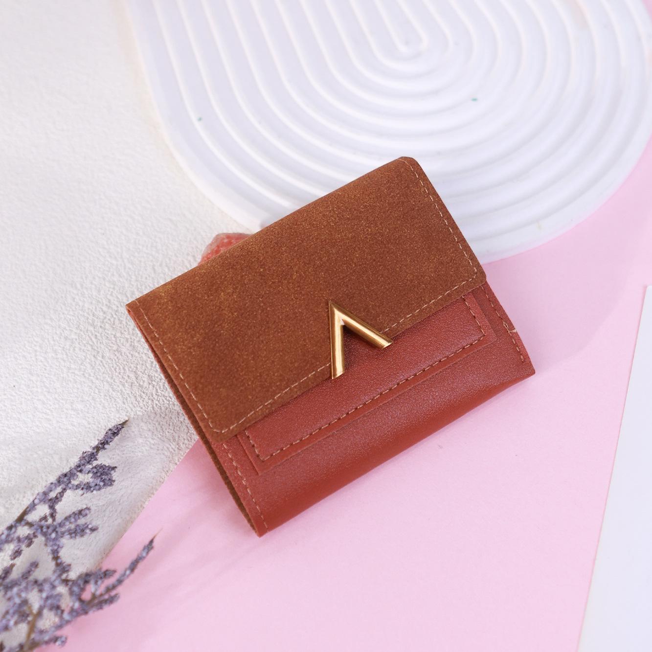 

Ladies PU Tri-fold Wallet: Simple Design, Multi-Card Holder, Coin Purse. 11.5 x 1.5 x 9.5 cm