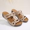 Large Size Roman Style Women's Sandals Open Toe Beach Slippers Summer Wedges Comfortable Outdoor Slip-on Shoes For Women