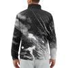 Men's Loose Casual 1/4 Zip Sweatshirt Fashion Printed Long Sleeve Top With Pockets