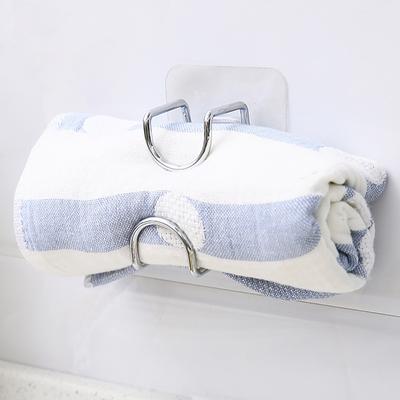 Punch-Free Sticky Bathroom Kitchen Traceless Washbasin Storage Hooks Save Space Organizer Wall Mount Hook Adhesive Storage Rack