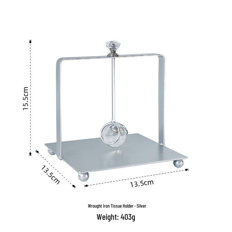 Nordic Stainless Steel Square Napkin Holder for Table or Restaurant