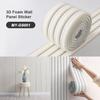 1Roll SXP Foam Wall Sticker 3D Wall Panel 11mm Thick Self Adhesive Skirting Board Wainscoting Suitable for All Indoor Spaces