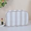 Large Striped Wash Cosmetic Bag for Women Tassel Zipper Makeup Bag Large Capacity Toiletry Storage Organizer Pouch Bags