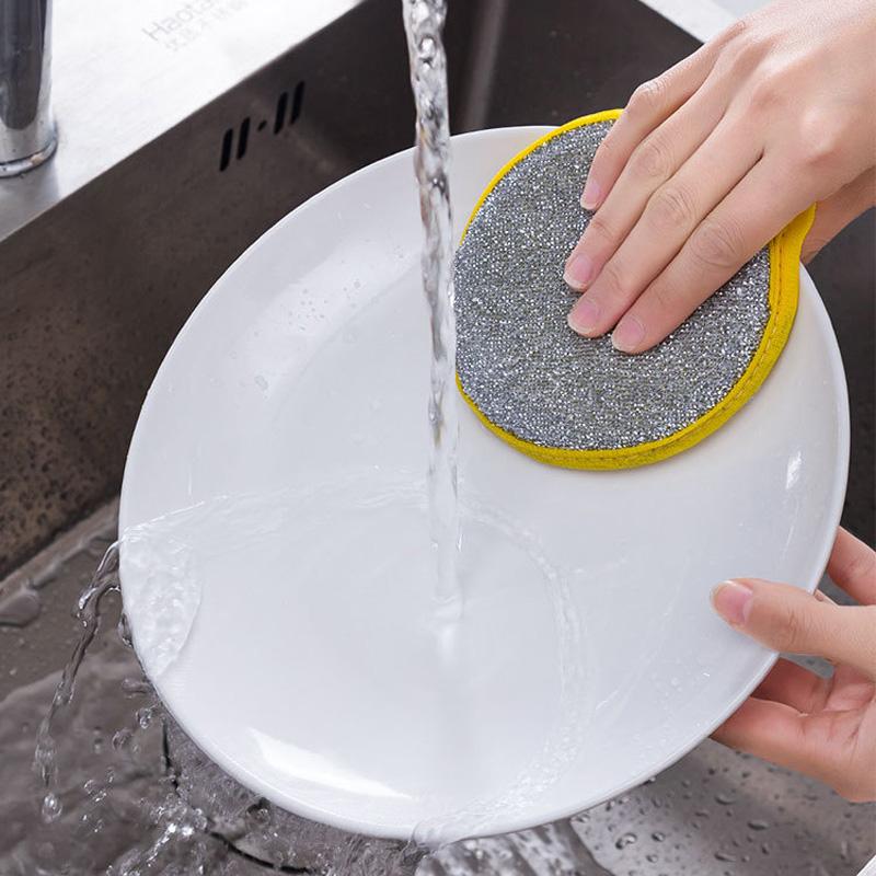 5/10pcs Double Side Dishwashing Sponge Pan Pot Dish Wash Sponges Household Cleaning Tools Kitchen Tableware Dish Washing Brush