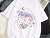 Women Y2K Fashion T Shirt Casual Loose Fit Tee with Cute Cartoon Whale Graphic Harajuku Style Top Daily Streetwear Oversized