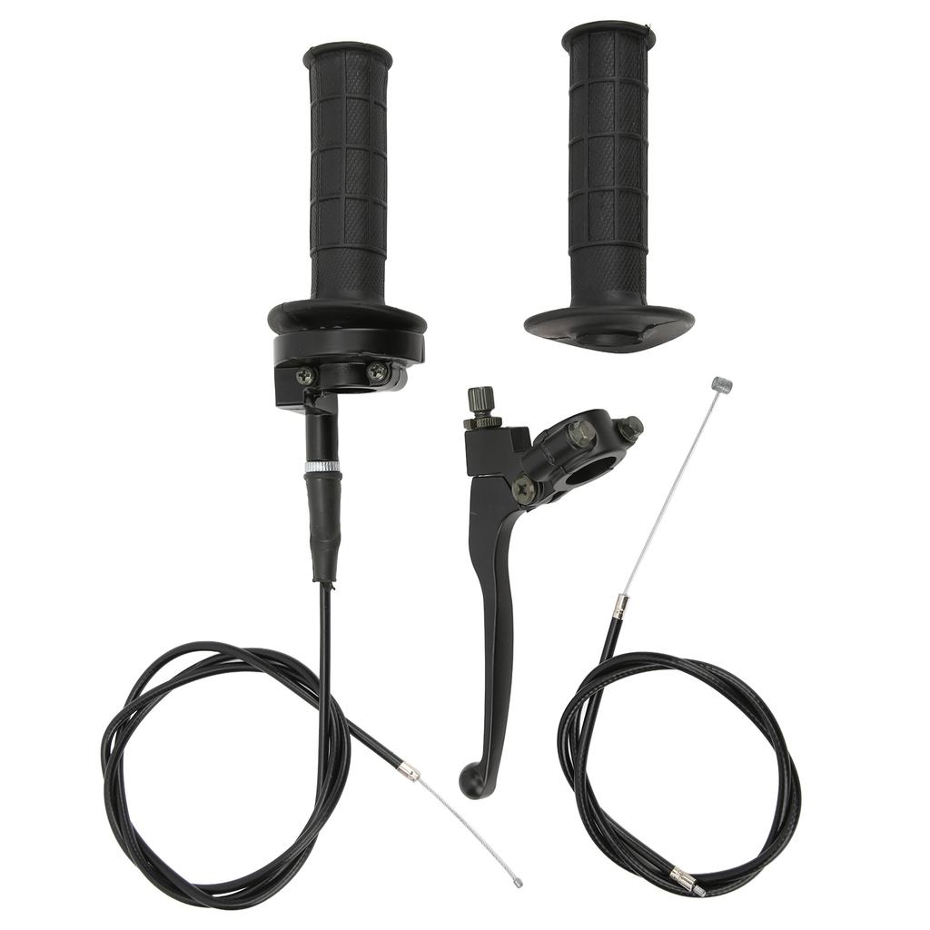 7 8in Throttle Brake Handle Cable Kit Black Matte Texture Replacement for 50cc 90cc 110cc 125c 4 Stroke Dirt Bike