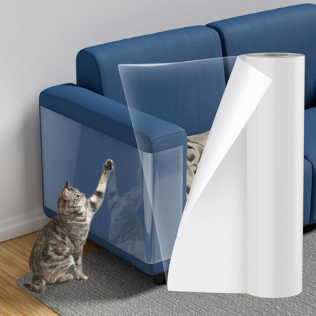 Transparent PVC Scratch-Proof Self-Adhesive Cover for Furniture, Doors, and Sofas