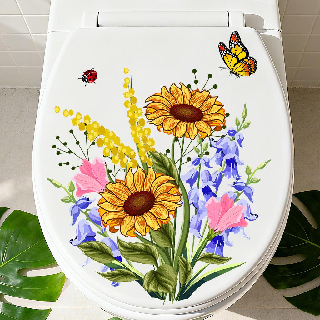 Sunflower Floral Wall Sticker Removable Living Room Bedroom Home Decor Art