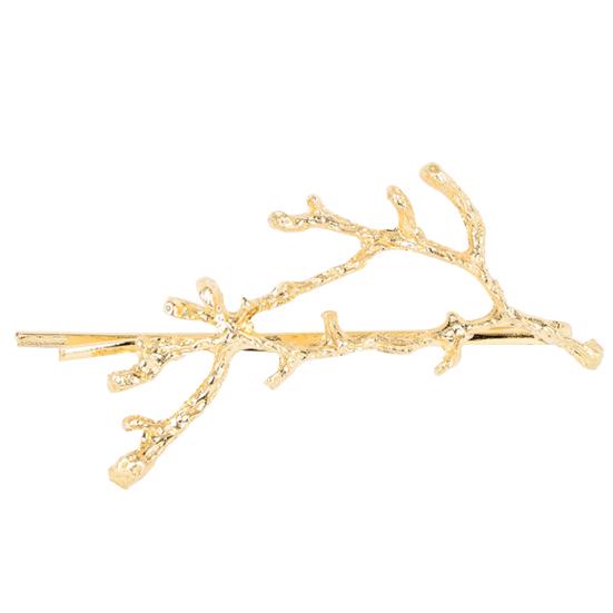 Cute Deer Horn Branch Hairpin Side Bangs Hair Clip Women Metal Barrette Gift