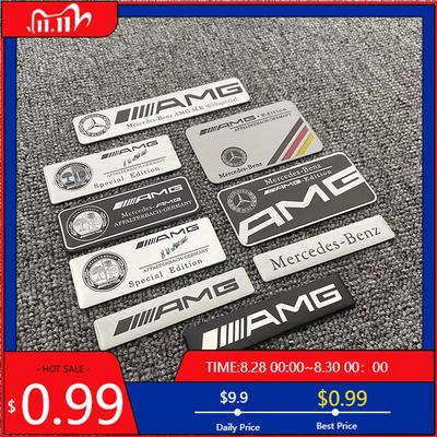 GLC GLB 1Pcs Car Styling Aluminum Alloy Badge Sticker For Mercedes Benz AMG W206 W204 W205 W212 W213 W221 W222 W223 W251 W464 W
