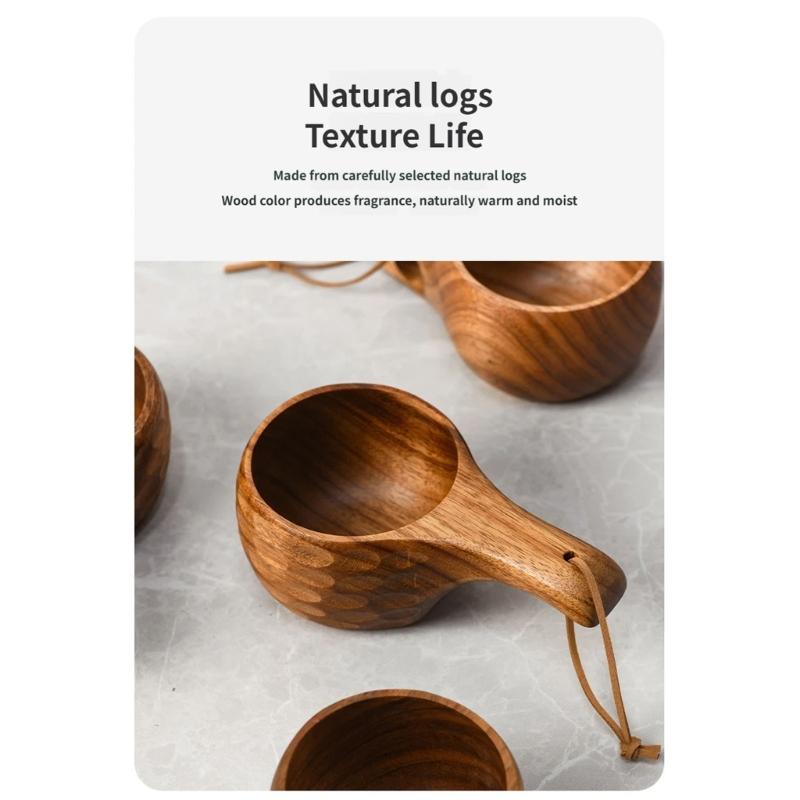 Kaffeelöffel aus Naturholz/Kaffeebrühbecher mit präziser Messung für gleichmäßiges Brühen und natürliche Holzmaserung