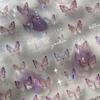 1Sheet 3D Shell Light Butterfly Adhesive Stickers Nail Art Decoration Laser Self-adhesive Nail Sticker Nail Art Supply Manicure