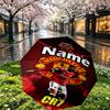Custom Name Personalized Manchester Football F.C Print Umbrella, Auto Open Close, 8‑Rib Sturdy Frame, Commute Camping Hiking Use, Birthday Gift