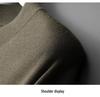 2025 Autumn Men's Plus Size Thick Knit Pure Color Long Sleeve Hoodie