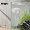 Floating Jellyfish Ornament Aquarium Hide, 3D Printed Fish Tank Reduce Aggression in Hideout, Decorative Shelter Cave for Pleco Shrimp Betta