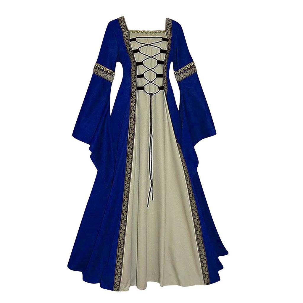 Kvinner Vintage Retro Gothic Langermet skjøtekjole Lange kjoler