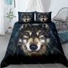 Digital Wolf Duvet_Doona Cover Set Single Twin Double Queen King Cal King Size Bed Linen Set