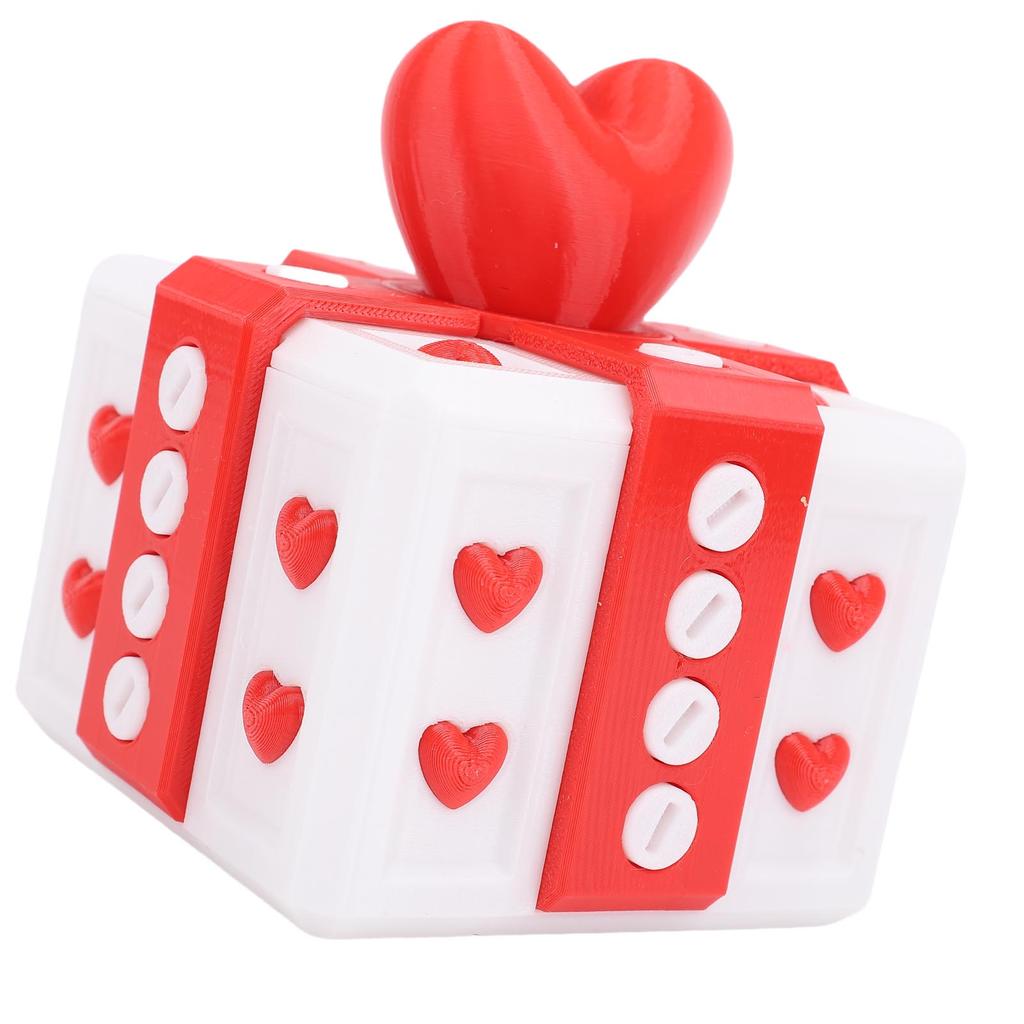 3.94in Annoying Gift Box with Screws 3D Printed Funny Prank Screw Box for Xmas Birthday Office Desktop Ornaments Red