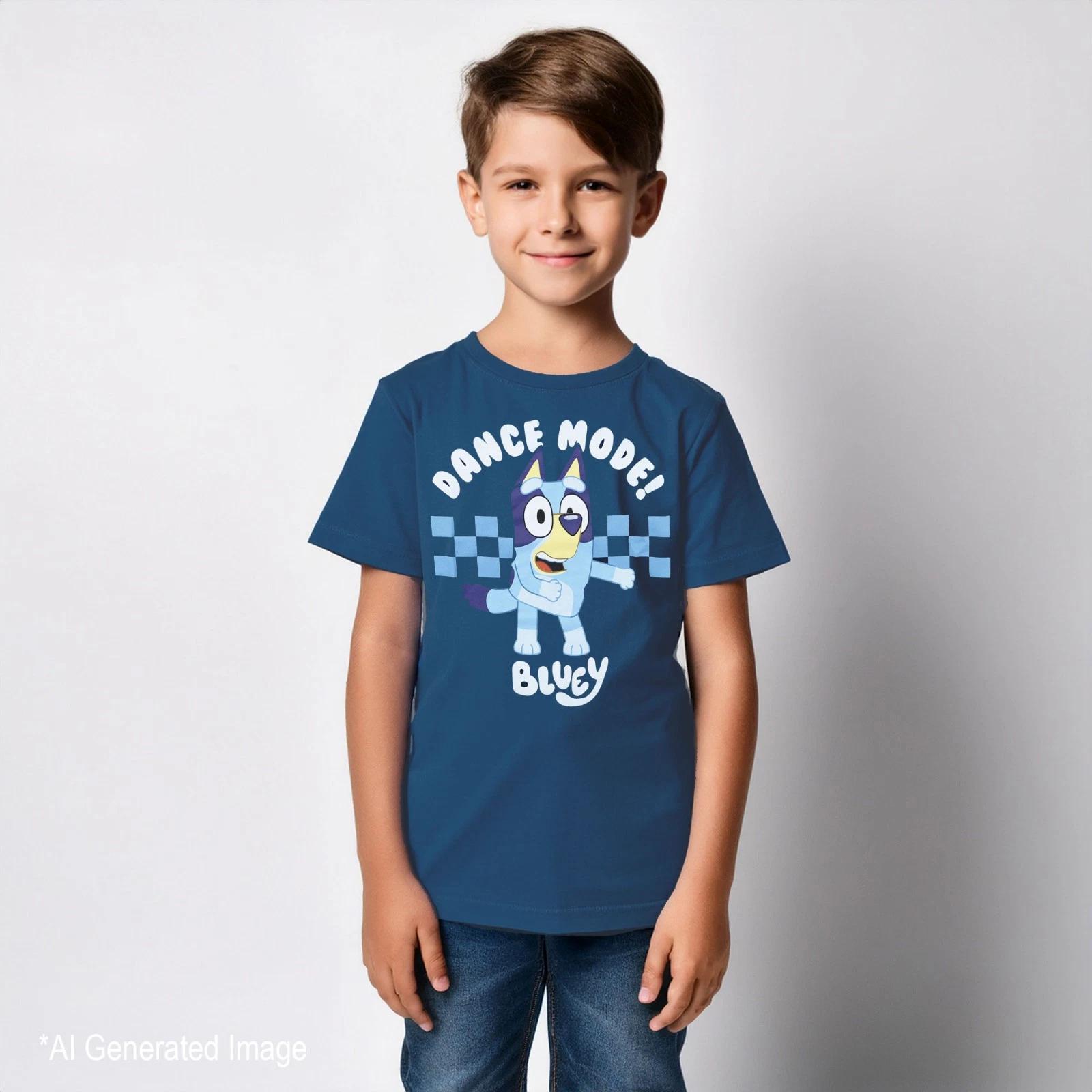 

Bluey Boy s Dance Mode Cute Short Sleeve Blue T-Shirt. Sizes XS -XL. New w/ Tags 110