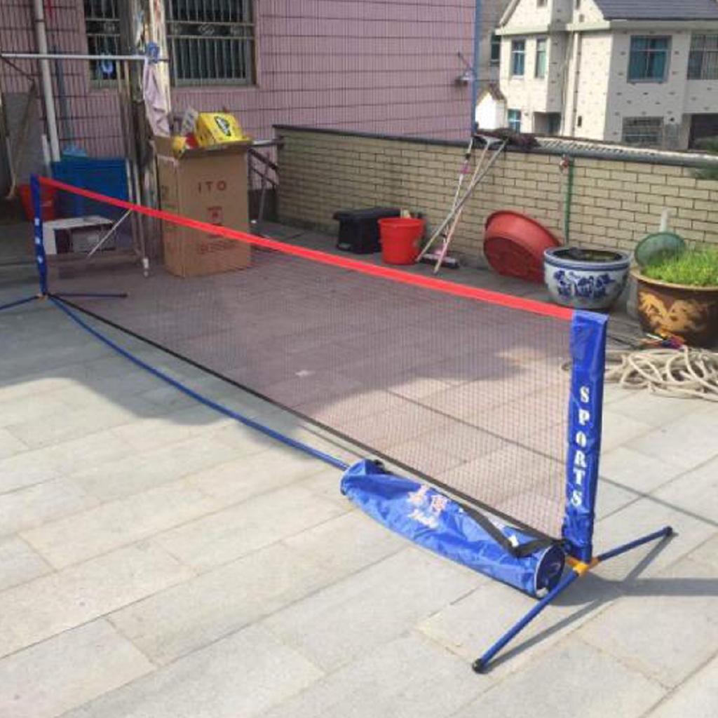 Tennis Net & Post Set Racquet Sports Network Net Portable Frame Badminton Beach 3 Meter Volleyball Training Net Mesh