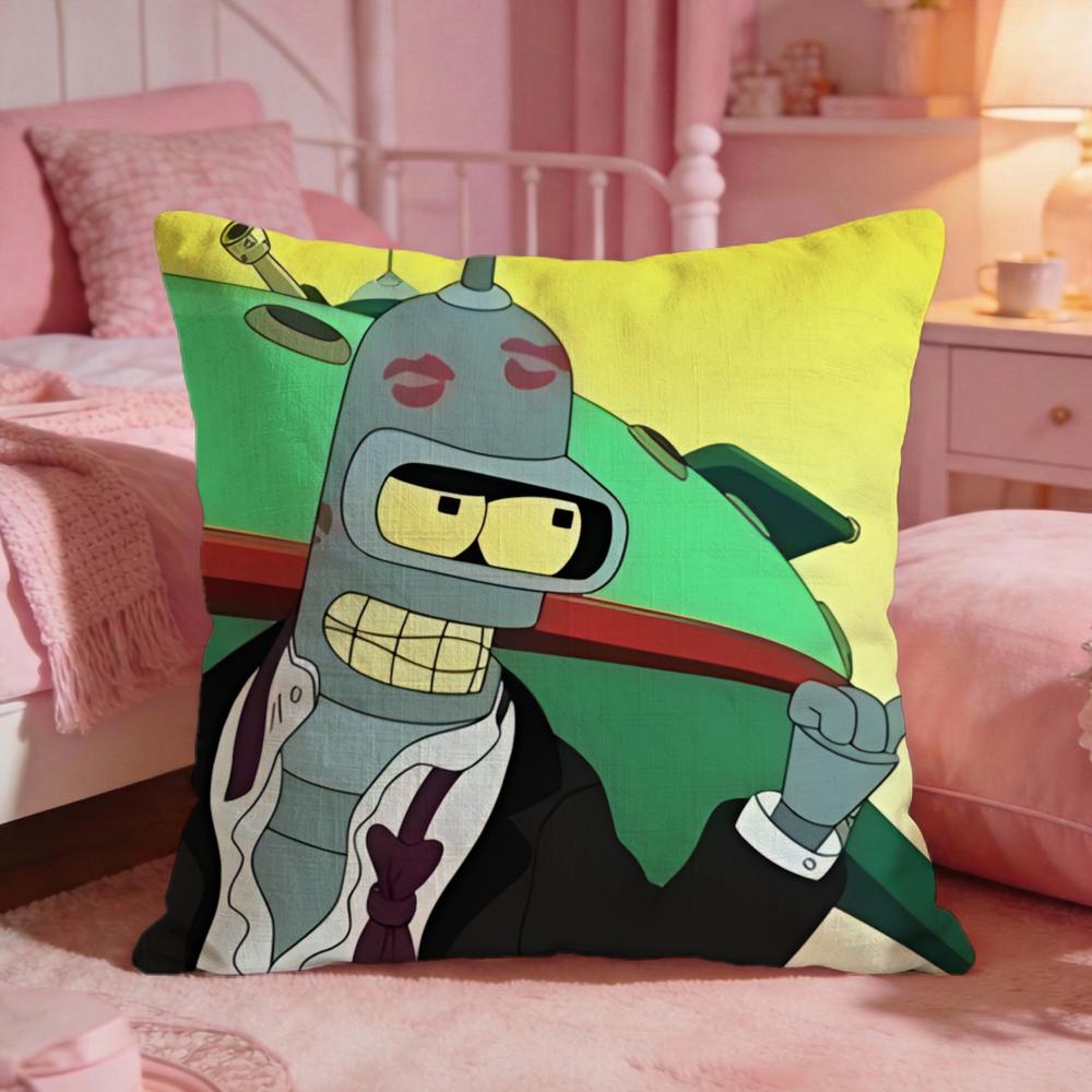 FFuturamas Classic Anime Cushion Cover Premium Comfort Reversible Pillow Cove Two In One Design For Any Room  Car Interior
