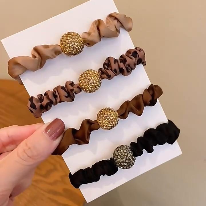 1 pezzo Nuovo Elastico per Capelli Coreano con Perle Alta Elasticità Donna Fascia per Capelli Scrunchies Porta Coda di Cavallo per Ragazze Elastico Accessori per Capelli alla Moda