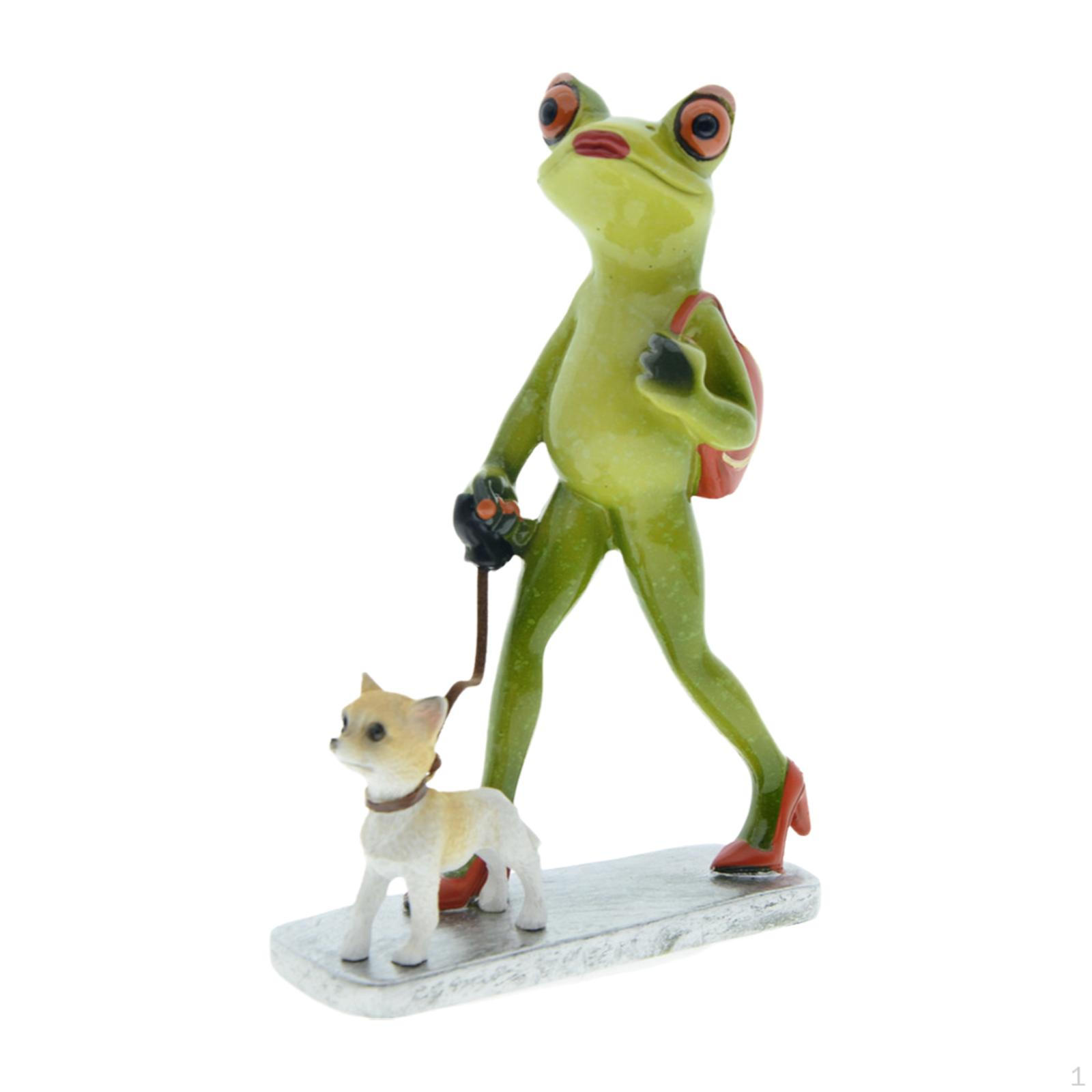 

Статуя лягушки для сада, Орнамент Смешное украшение Коллекционное ремесло Скульптура Фигурка