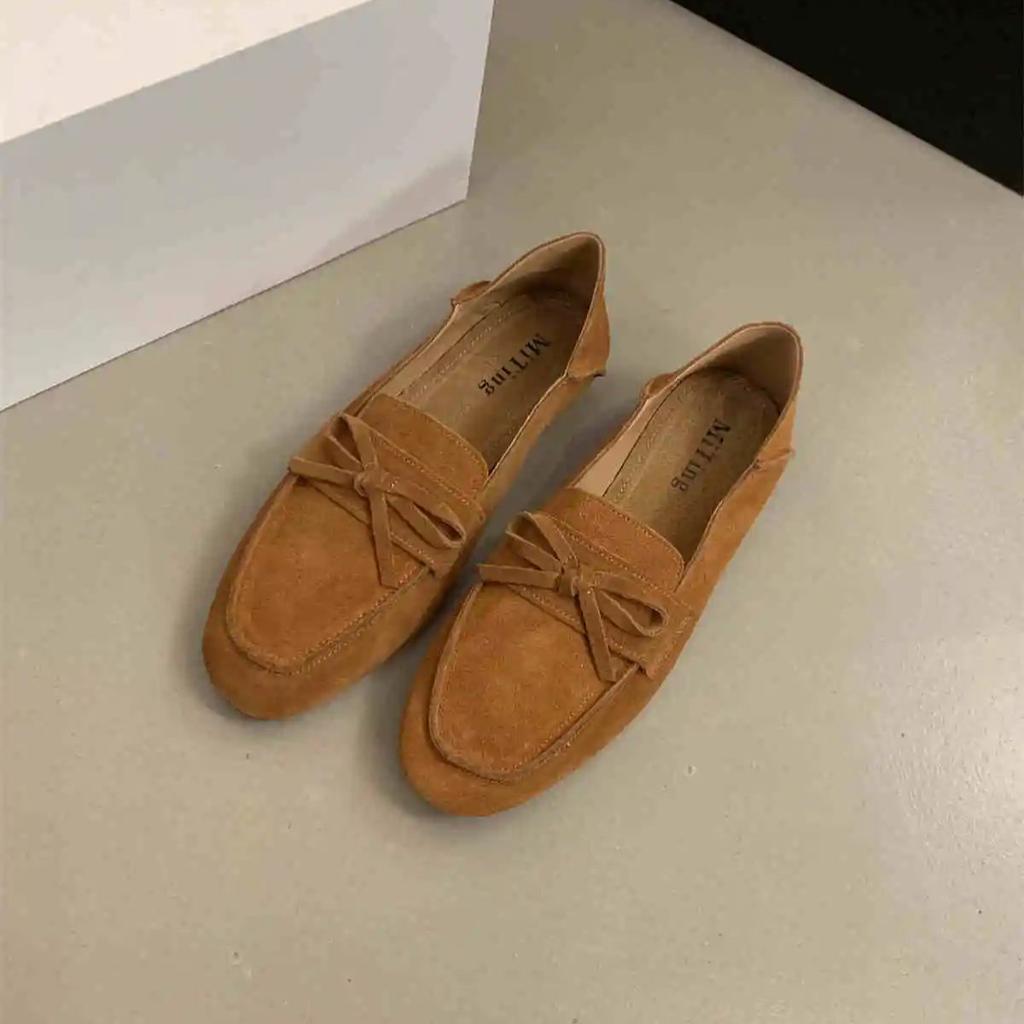 Slip on Loafers for Women Elegant French Flats Shoes Leather Daily Maternity Driving Shoes Autumn New Thomas Shoes Zapatos Mujer