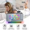 FM Radio 180° Projection Alarm Clock RGB With RGB Night Light 6 Levels Brightness Dual USB Output Port 12H/24H Digital LED Clock