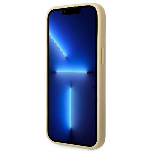Guess Guhcp14Mhggshd iPhone 14 Plus/ 15 Plus 6.7 Złoty/Gold Twarde Etui Brokatowy Napis