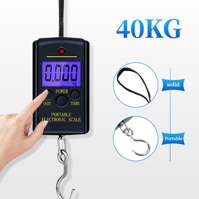 40kg x 10g Tragbare Mini Elektronische Digitale Waage Hängende Angel Gepäck Taschenwaage Balkenwaage