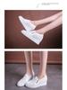 Genuine Soft Leather Slip-On Height-Boost Sneakers - Breathable Casual Women's Shoes, Korean Style for Spring & Autumn