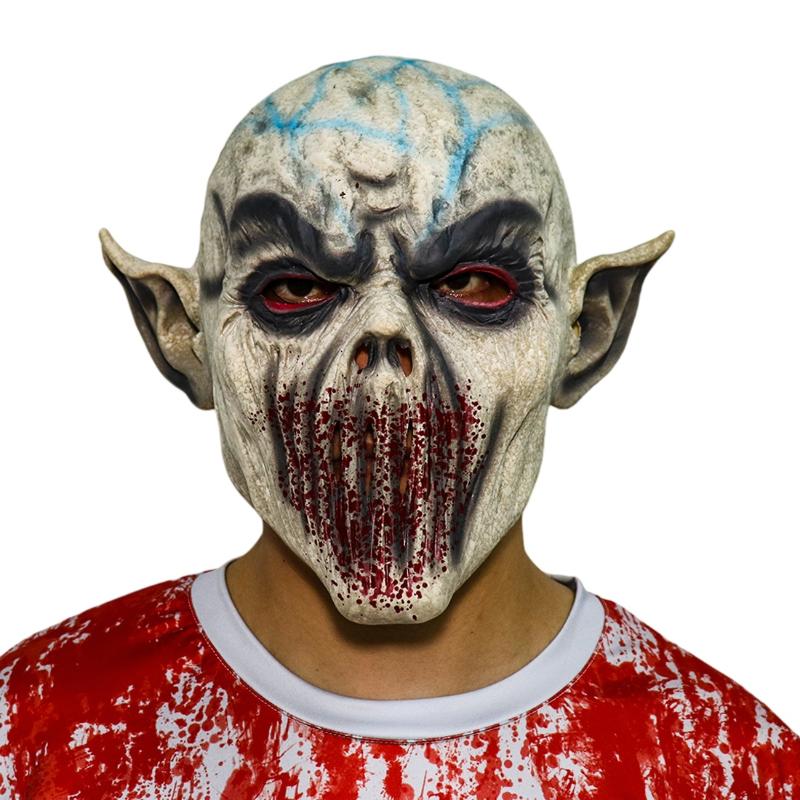 

Halloween Silicone Mask Realistic Scary Clown Bloody Masks Party Masquerade Headgear Head Mask Haunted House Cosplay Decor Prop