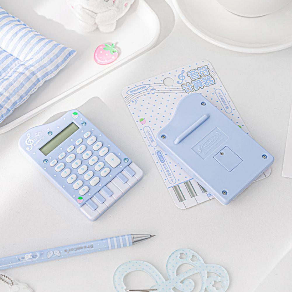 Multifunctional Piano Shape Mini Calculator Portable Pocket Office Calculator 8 Digits Student Calculator Desktop