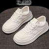 Leather Little White Shoes Children Versatile Soft Sole Not Tired Feet Single Shoes Spring and Summer New Breathable Mesh Casual Board Shoes
