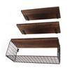 Wall Floating Shelves Candlenut Adjustable Dark Brown Wall Mounted Storage Shelves for Bathroom Bedroom Kitchen Garage