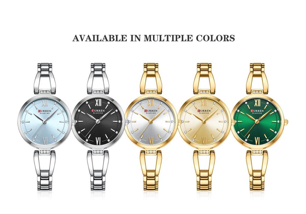 CURREN 9092 Women's Waterproof Quartz Watch with Steel Band and Simple Small Dial