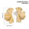 Exaggerated Colorful Drip Oil Large Flower Stud Earrings for Women Bohemia Metal Double-Layer Floral Earrings Holiday Jewelry