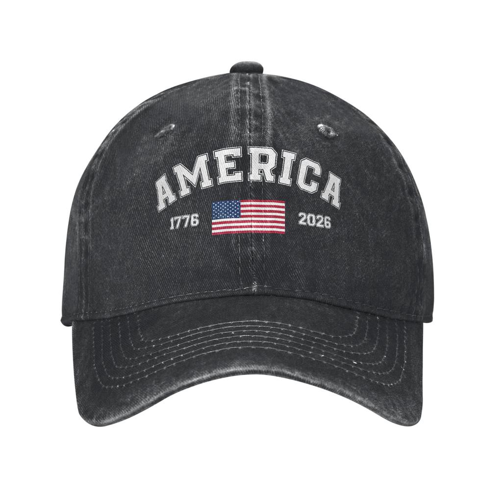 USA Th Commemorative Baseball Cap Retro Distressed Washed Sun Cap Unisex Women Outdoor Workouts Adjustable Fit Hats Cap
