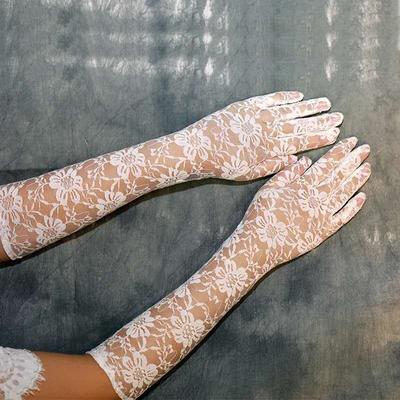 Fashion Lace Wedding Gloves Etiquette Sunscreen Gloves Long Sunscreen Gloves