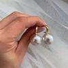 Korean Big Pearl Alloy Stud Earrings Charm Women Fashion Jewelry Party Gift