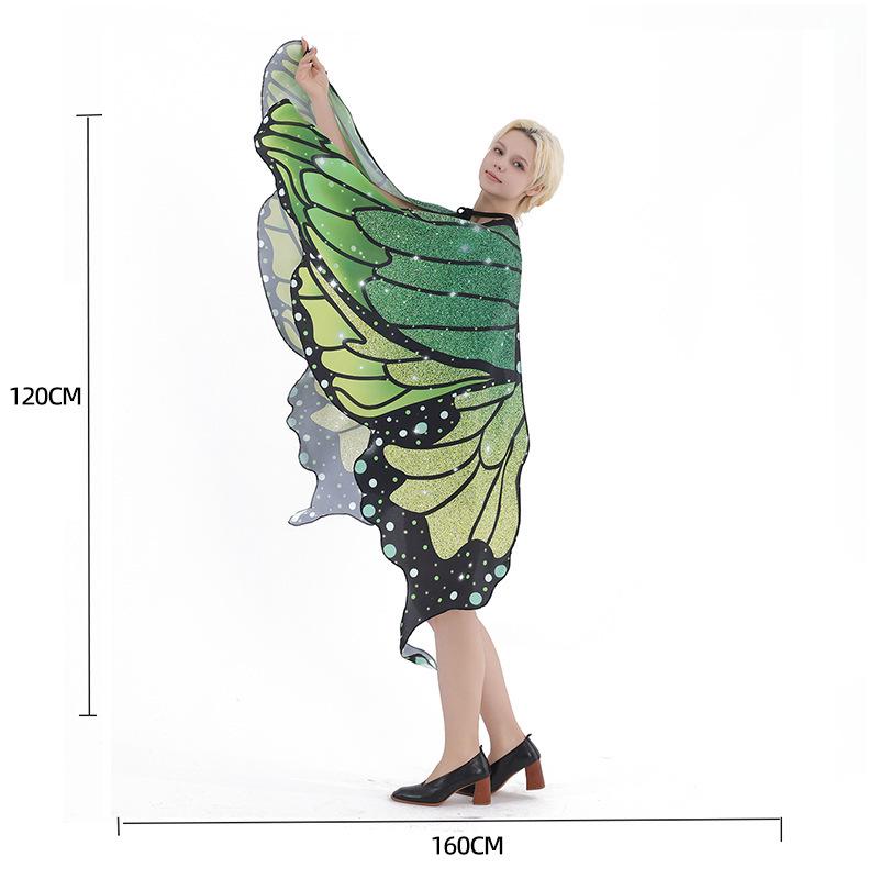Butterfly Cloak Gradient Halloween Dance Shawl Wings