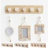 Rustic Wall Hanger Hook Wall Mounted Hat Clothes Bag Rack Nordic Wooden Coat Hooks  Entrance